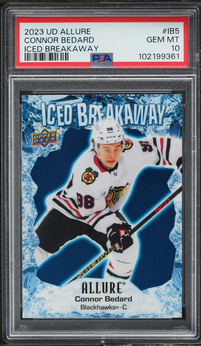 2023 Upper Deck Allure Iced Breakaway Connor Bedard ROOKIE #IB-5 PSA 10 GEM MINT