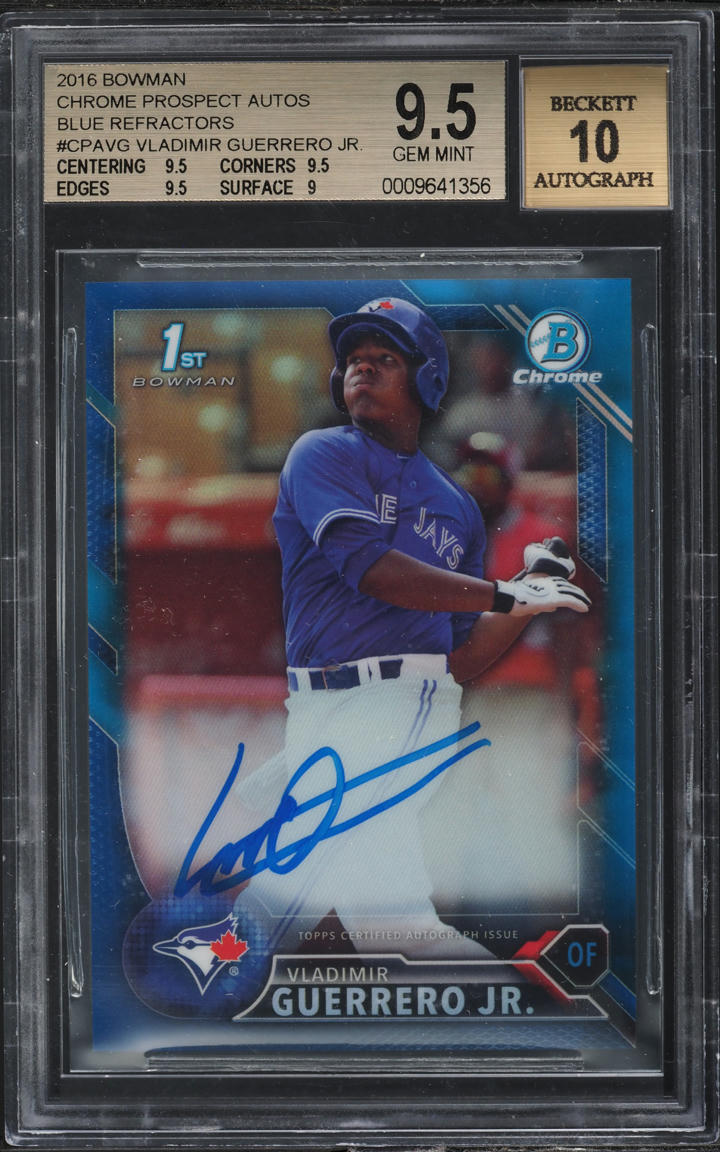 2016 Bowman Chrome Blue Vladimir Guerrero Jr. PROSPECT AUTO /150 BGS 9.5 GEM