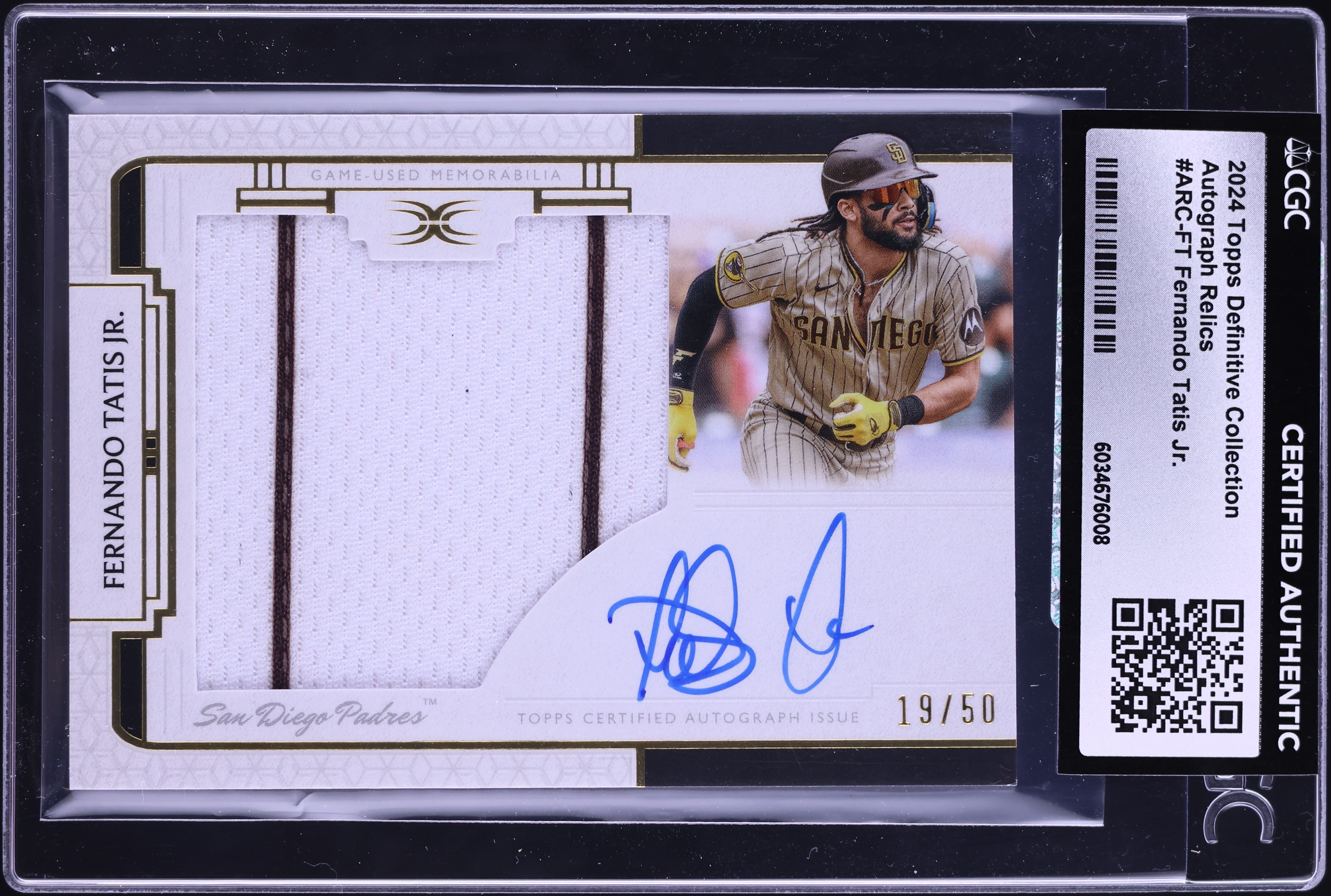 2024 Topps Definitive Collection Fernando Tatis Jr. PATCH AUTO /50 