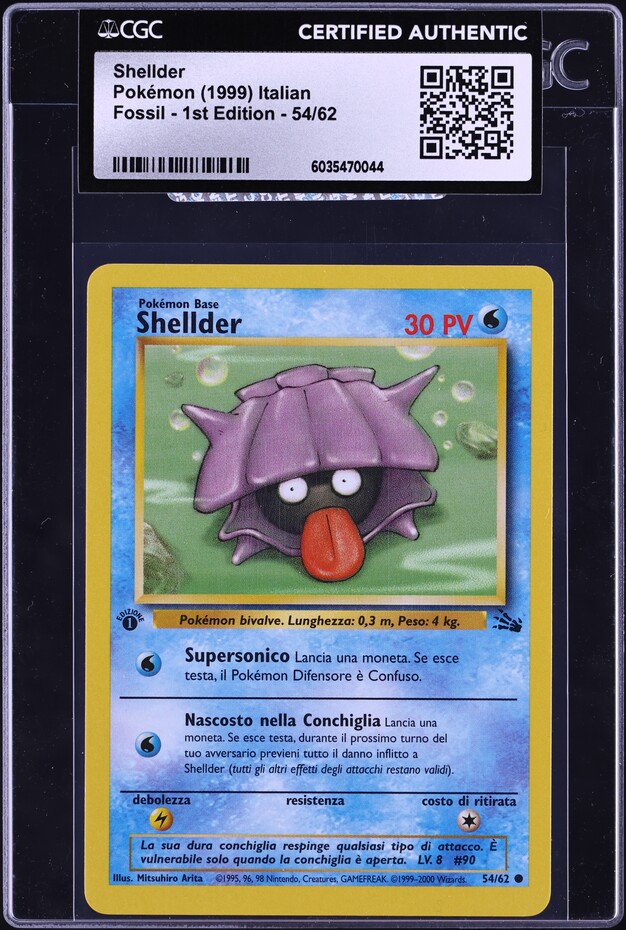 1999 Pokemon Italian Fossil 1st Edition Shellder #54 CGC AUTH on Fanatics  Collect