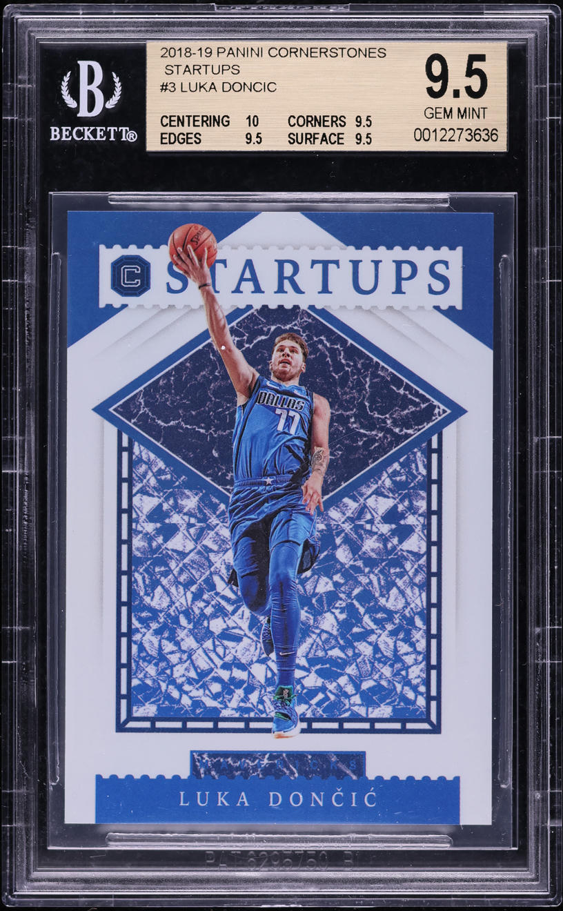 2018 Panini Cornerstones Startups Luka Doncic ROOKIE #3 BGS 9.5 GEM MINT