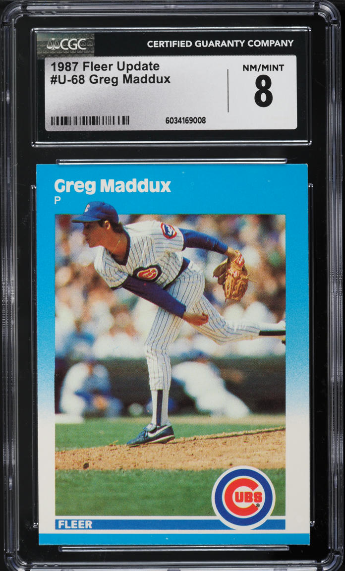 1987 Fleer Update Greg Maddux ROOKIE #U-68 CGC 8 NM-MT