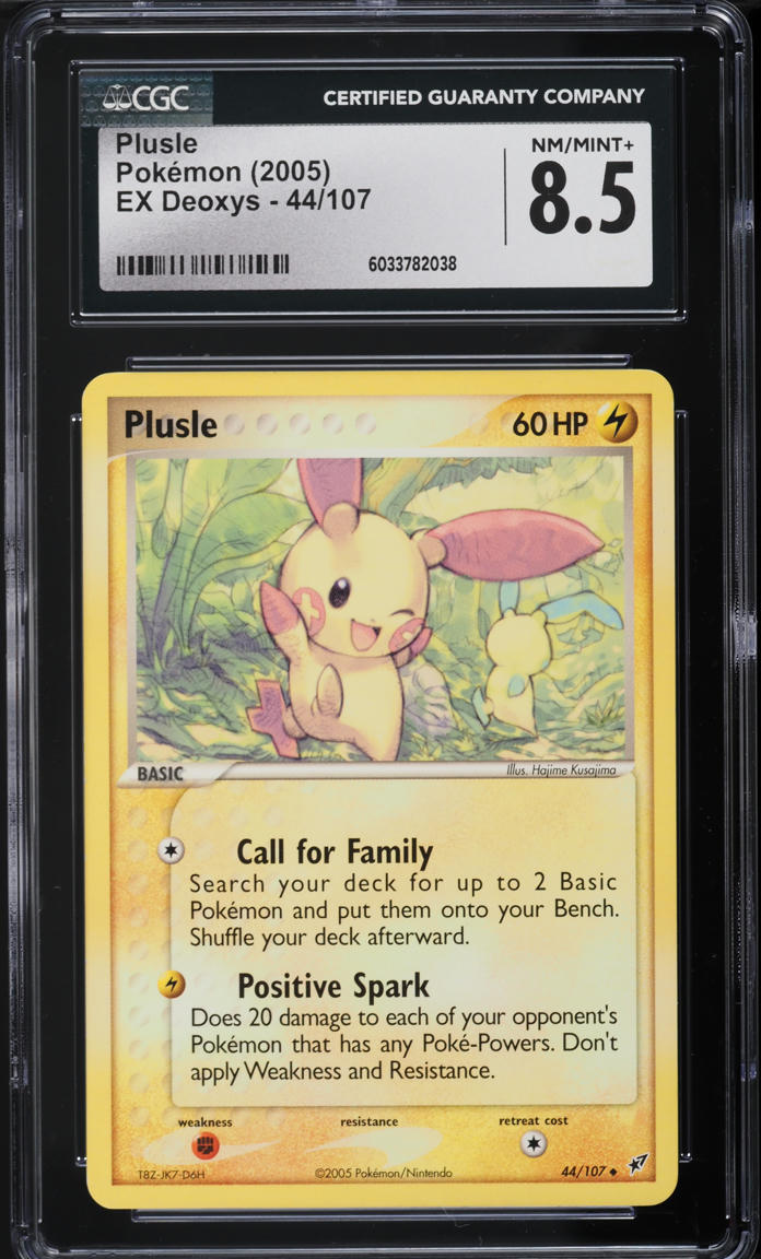 2005 Pokemon EX Deoxys Plusle #44 CGC 8.5 NM-MT+