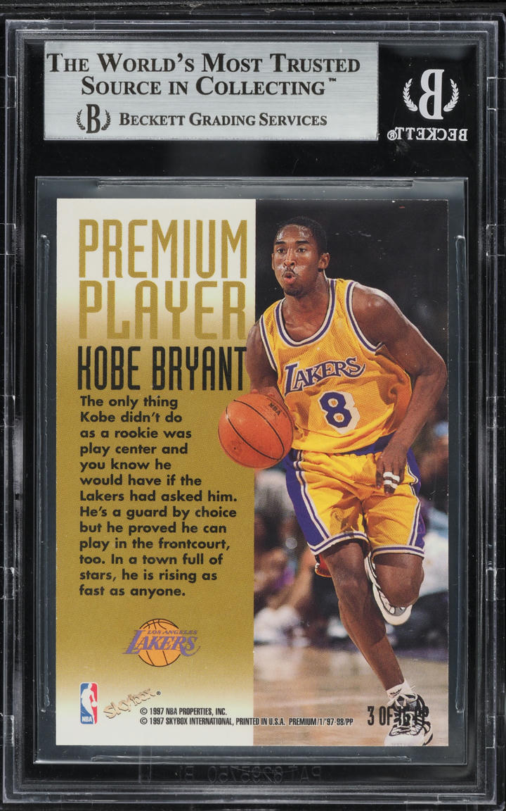 1997 Skybox Premium Players Kobe Bryant #3 BGS 9 MINT