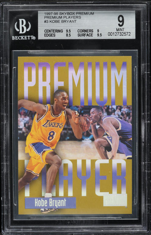 1997 Skybox Premium Players Kobe Bryant #3 BGS 9 MINT on Fanatics