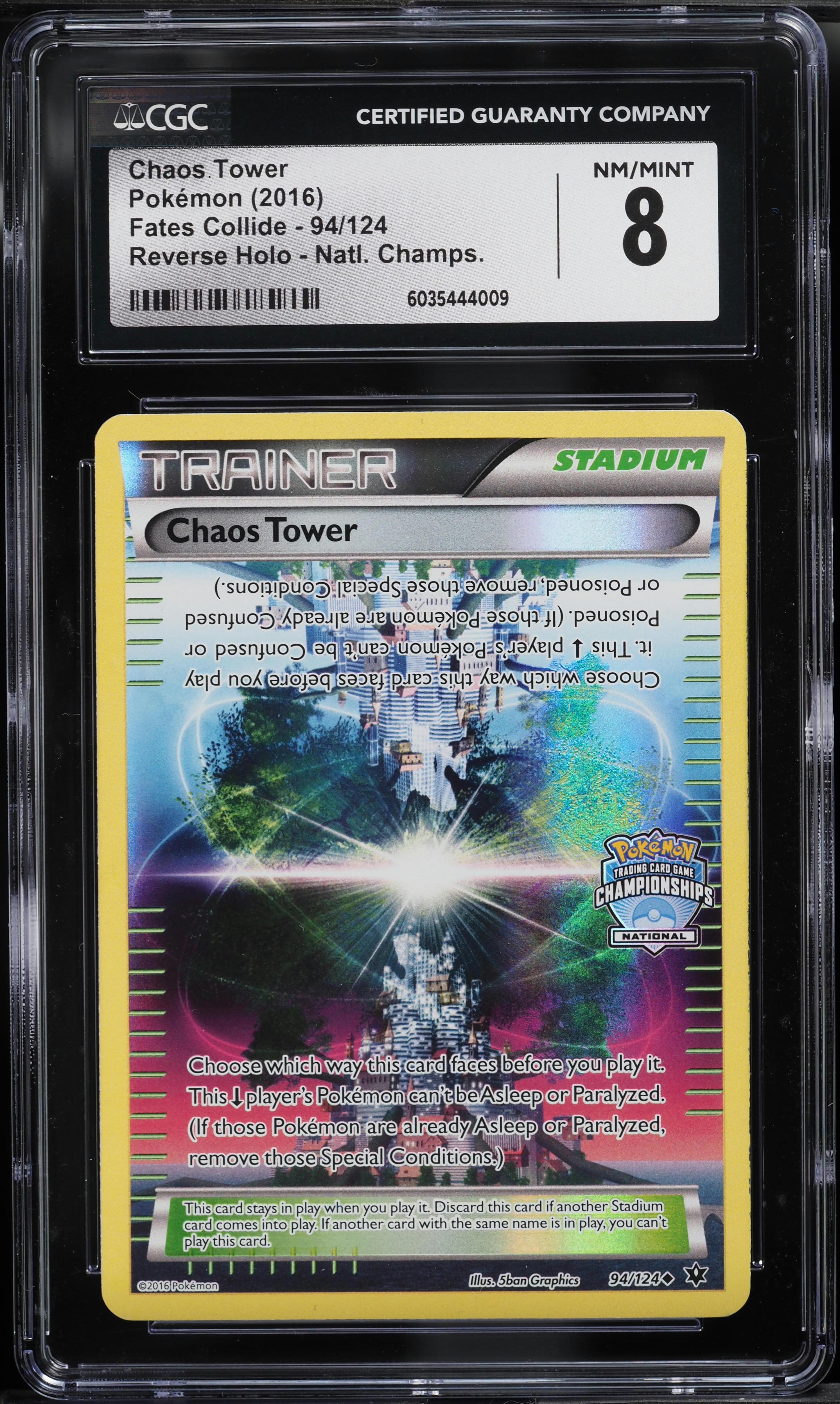 2016 Pokemon XY Fates Collide National Championships Holo Chaos Tower #94  CGC 8 on Fanatics Collect
