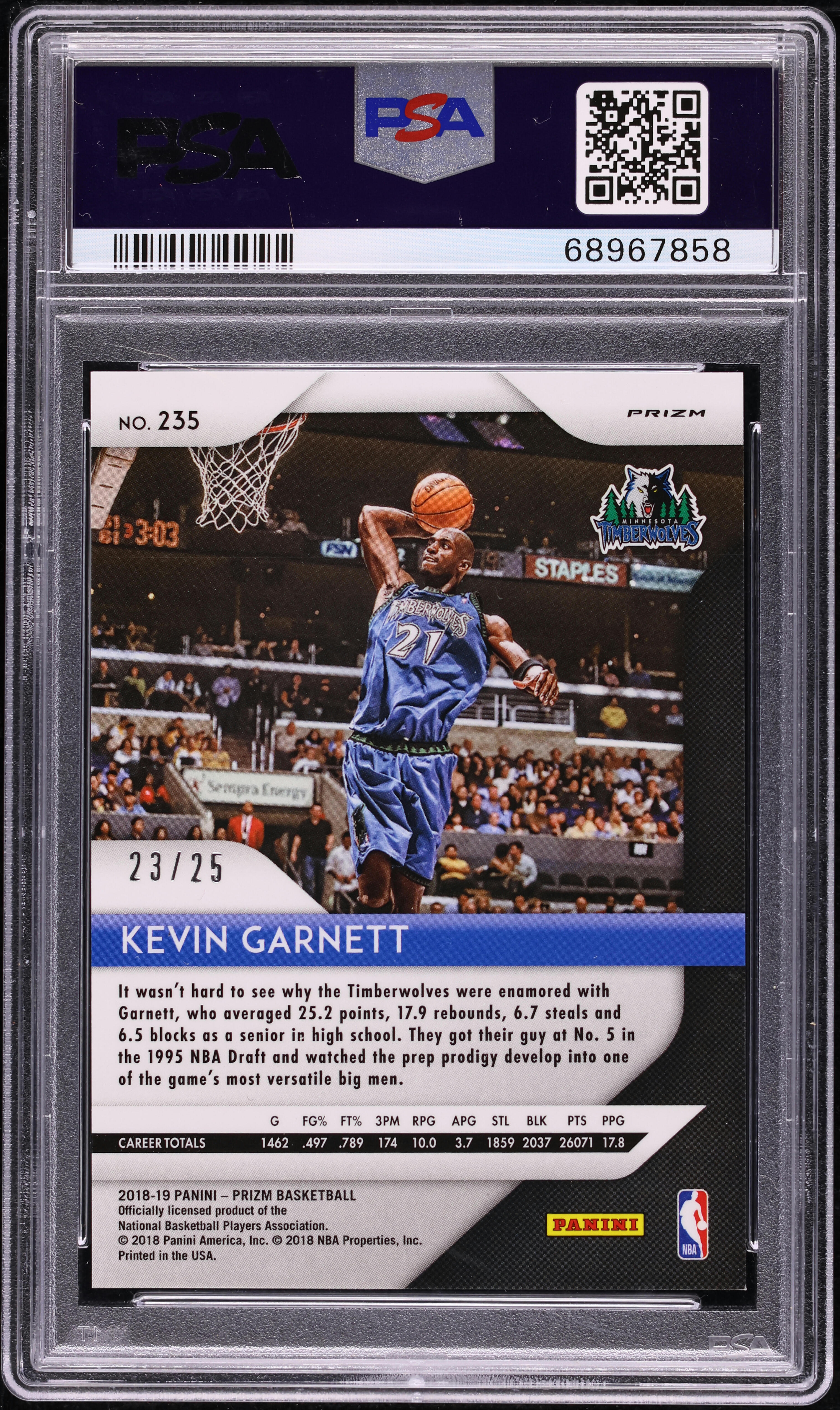 その他 KEVIN GARNETT auto psa9 DM_1_11_23_1192__41114.