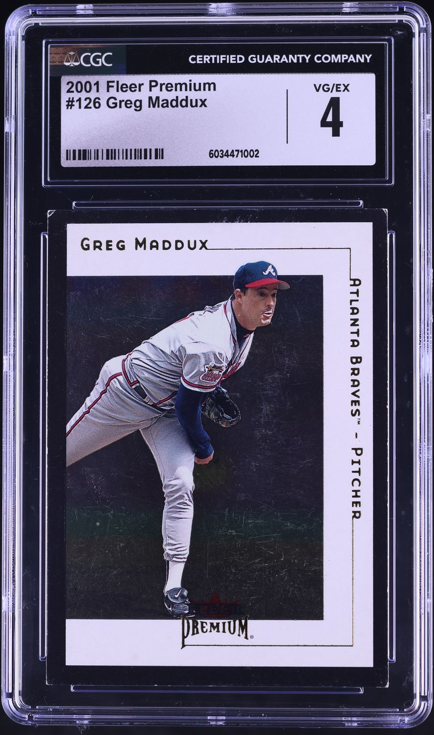 2001 Fleer Premium Greg Maddux #126 CGC 4 VGEX
