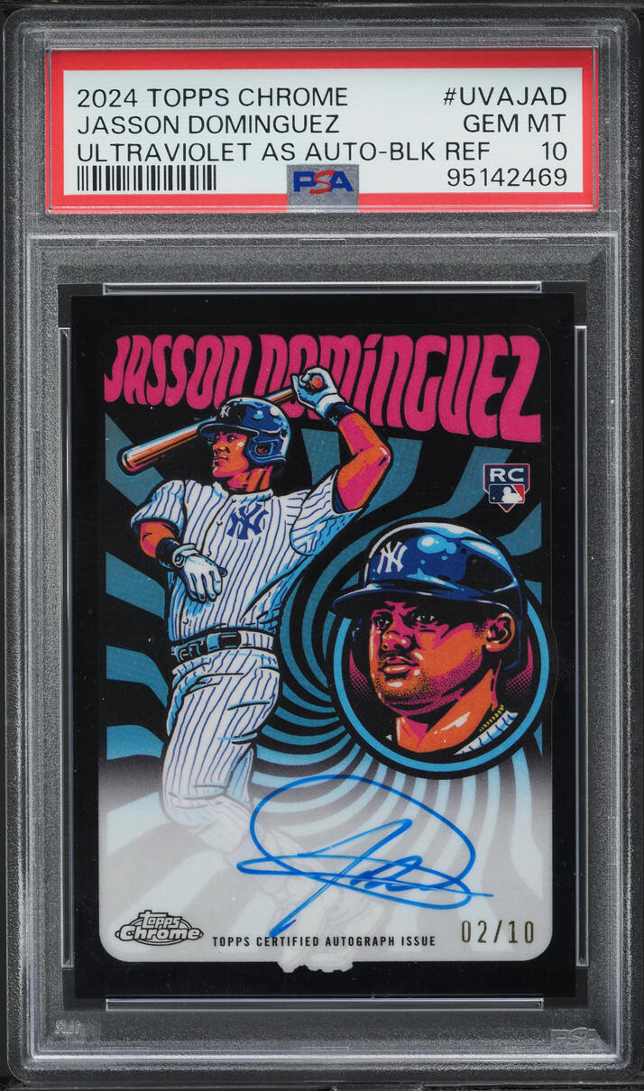 2024 Topps Chrome Ultraviolet All-Stars Black Jasson Dominguez AUTO /10 PSA 10