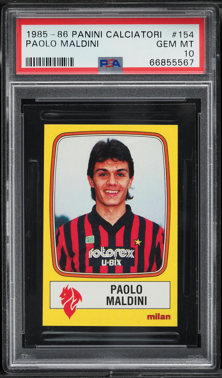 1985 Panini Calciatori Soccer Paolo Maldini ROOKIE #154 PSA 10 GEM MINT