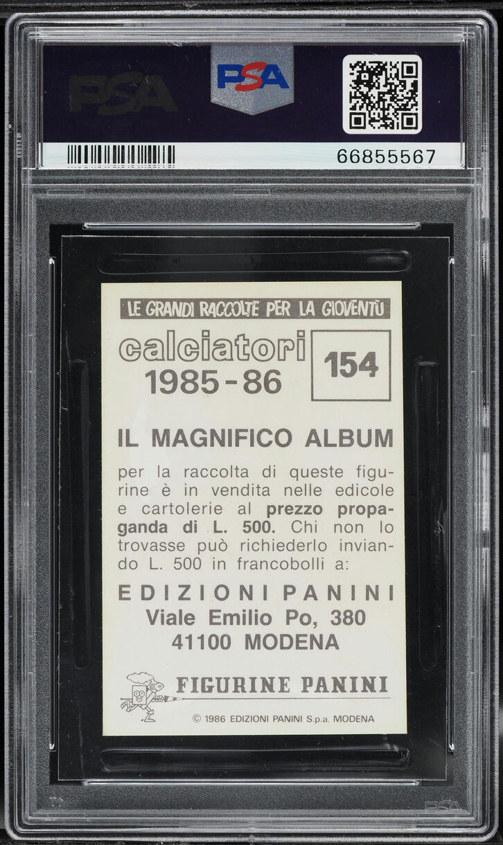 1985 Panini Calciatori Soccer Paolo Maldini ROOKIE #154 PSA 10 GEM MINT