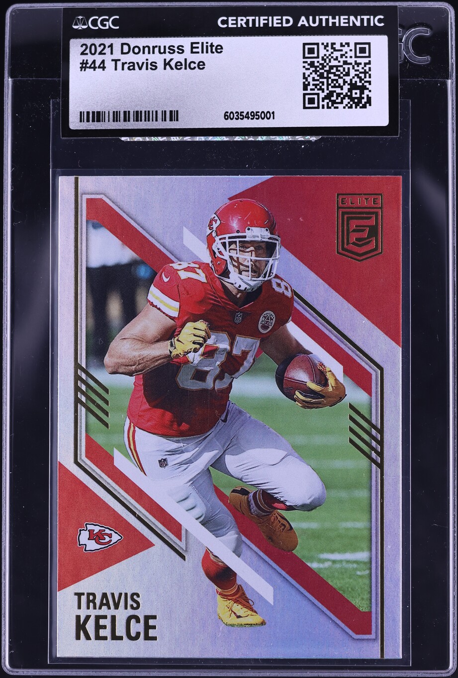 2021 Donruss Elite Travis Kelce #44 CGC AUTH