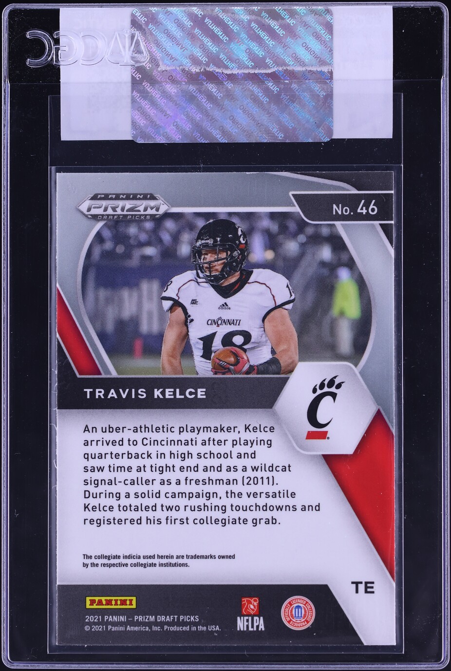 2021 Panini Prizm Draft Picks Travis Kelce #46 CGC AUTH