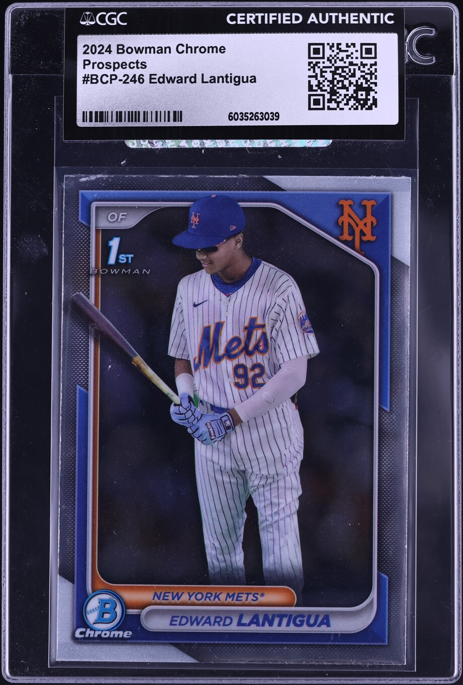 2024 Bowman Chrome Edward Lantigua PROSPECT #BCP-246 CGC AUTH