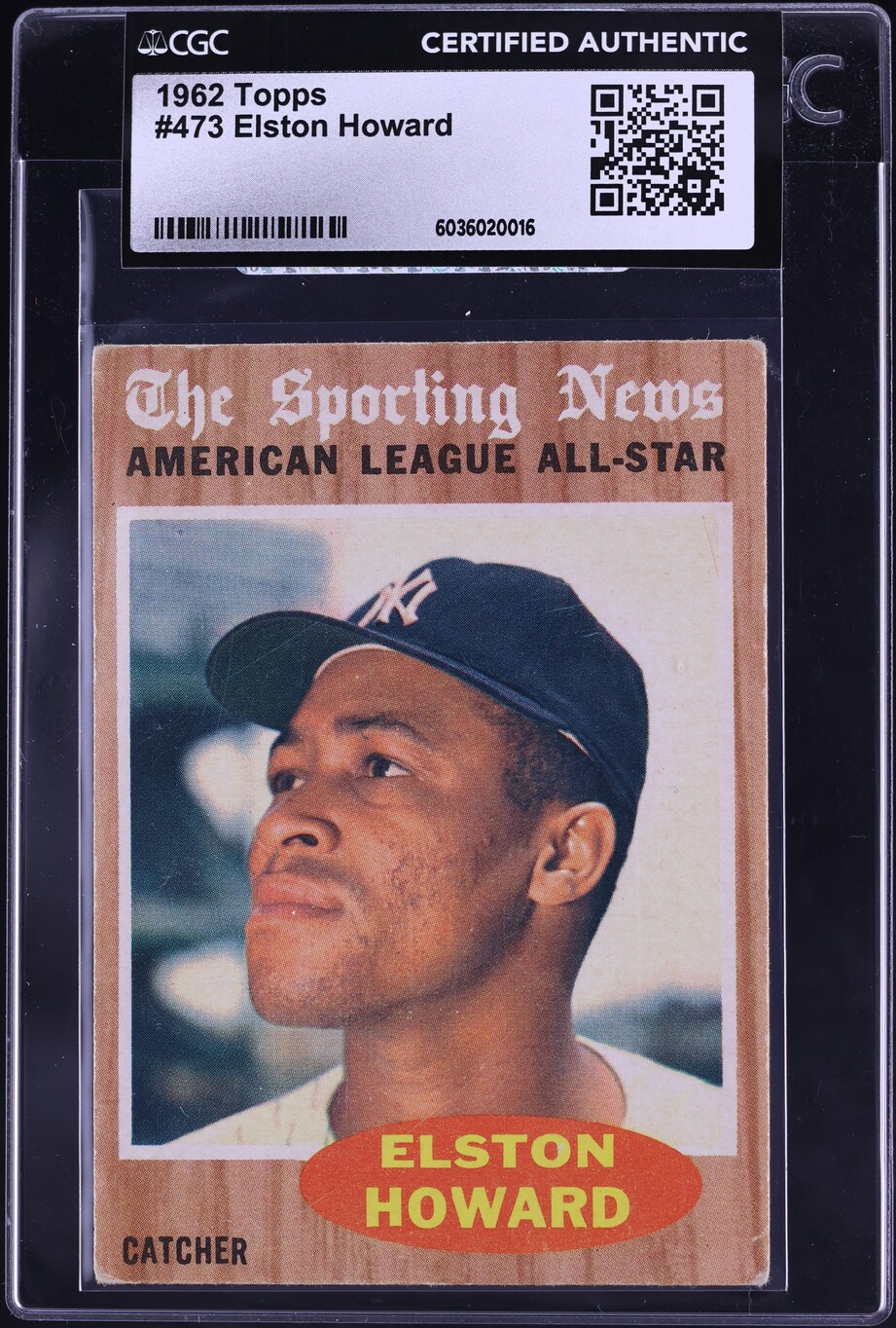 1962 Topps Elston Howard #473 CGC AUTH