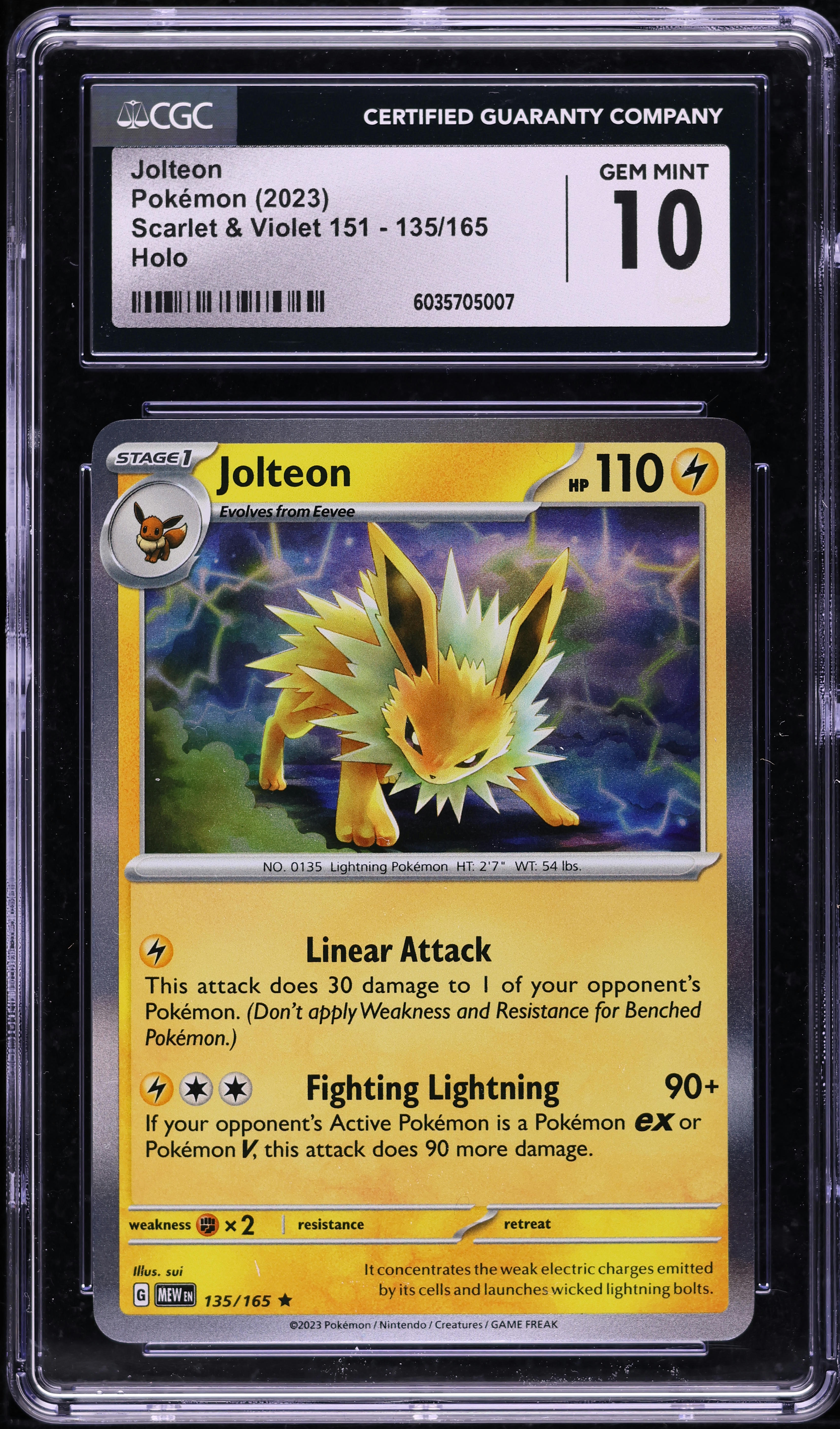 2023 ポケモンカード Jolteon #064 Gem Mint 10 2023 ポケモンカード Jolteon #064 Gem Mint 10 CGC 10 GEM MINT