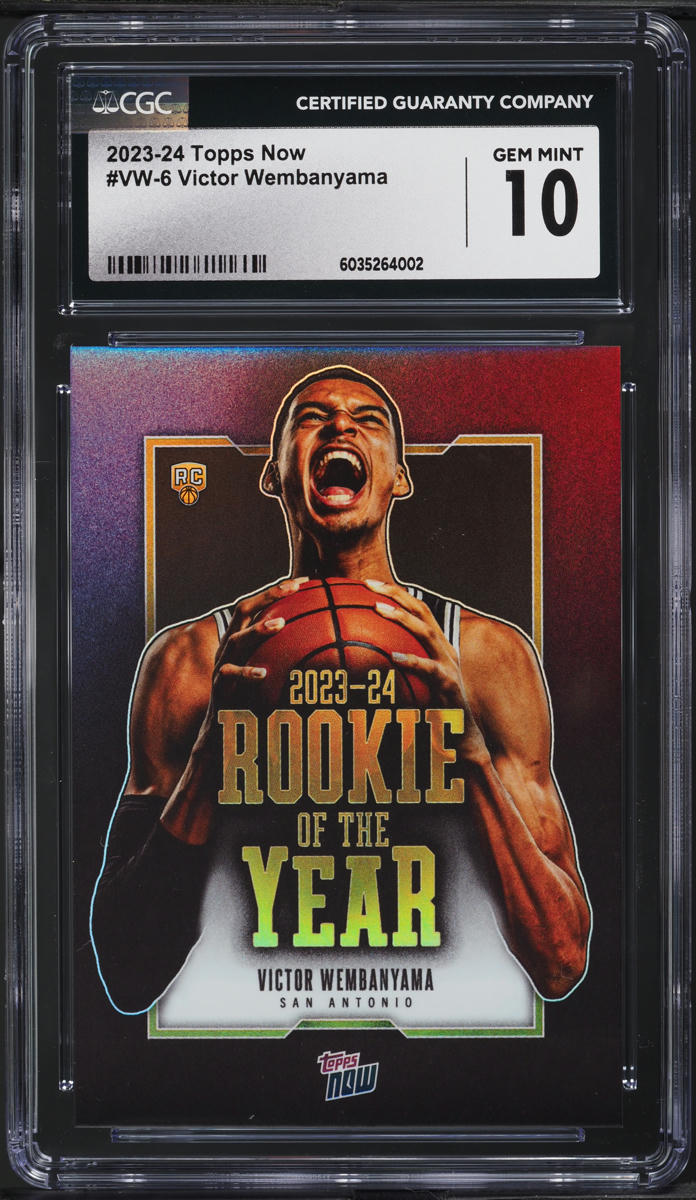 2023 Topps Now Victor Wembanyama ROOKIE #VW-6 CGC 10 GEM MINT