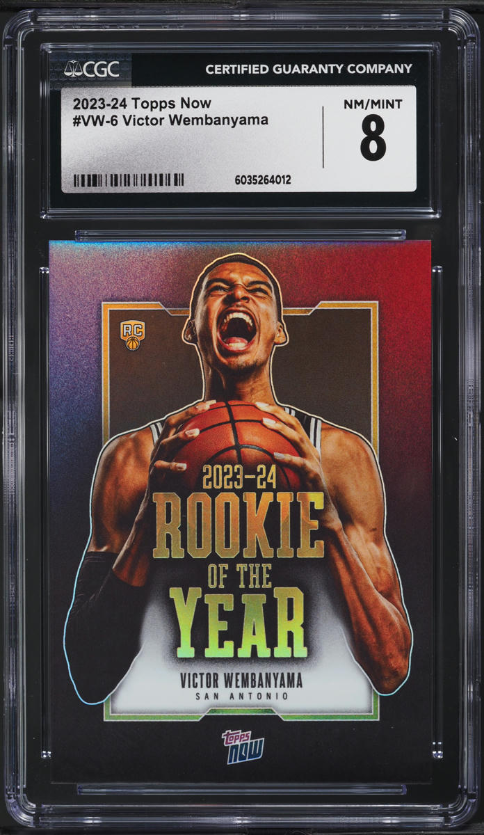 2023 Topps Now Victor Wembanyama ROOKIE #VW-6 CGC 8 NM-MT