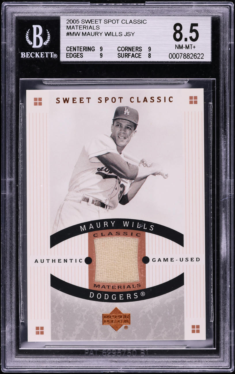 2005 Sweet Spot Classic Maury Wills PATCH #CM-MW BGS 8.5 NM-MT+