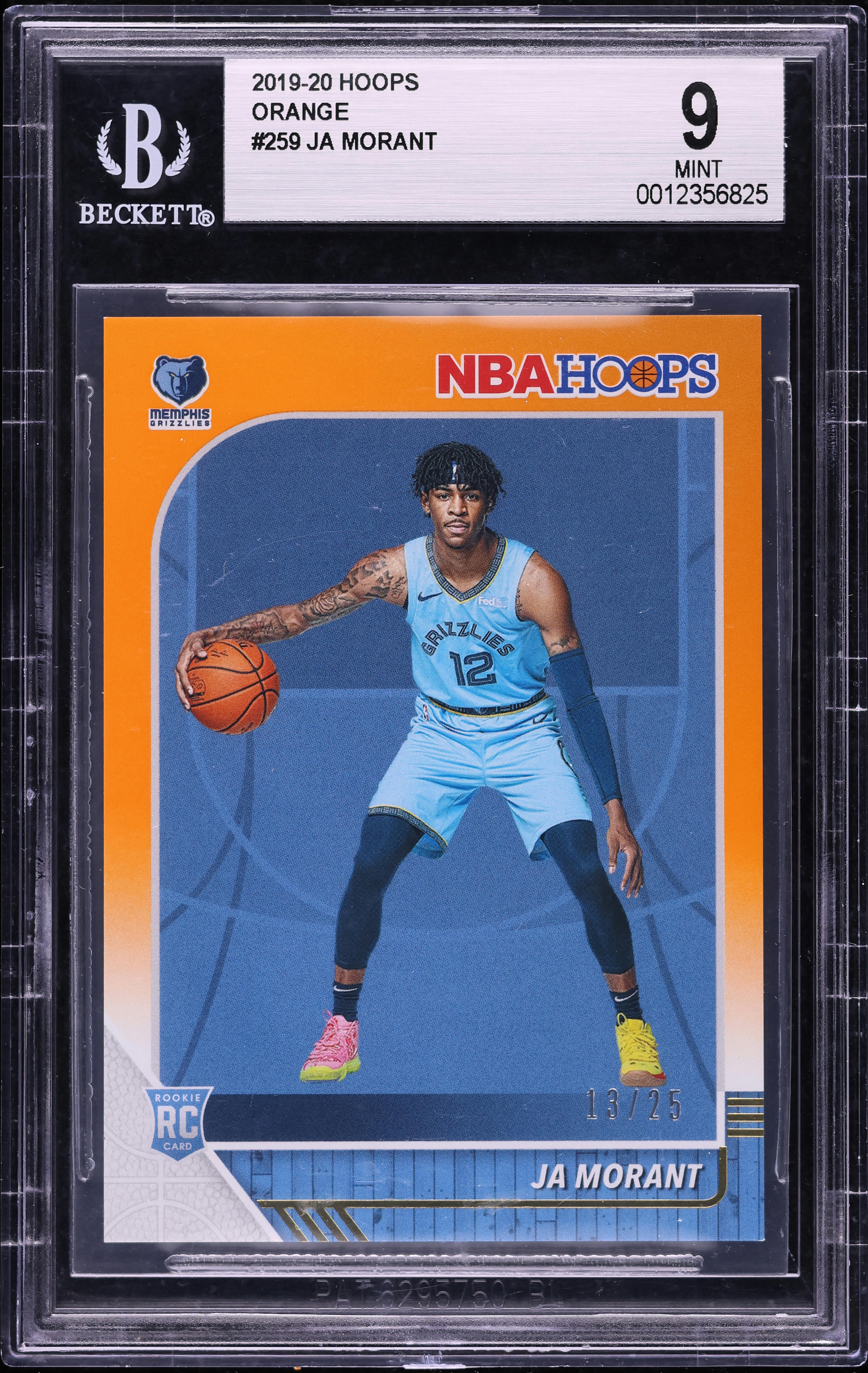 2019 Hoops Orange Ja Morant ROOKIE /25 #259 BGS 9 MINT on Fanatics