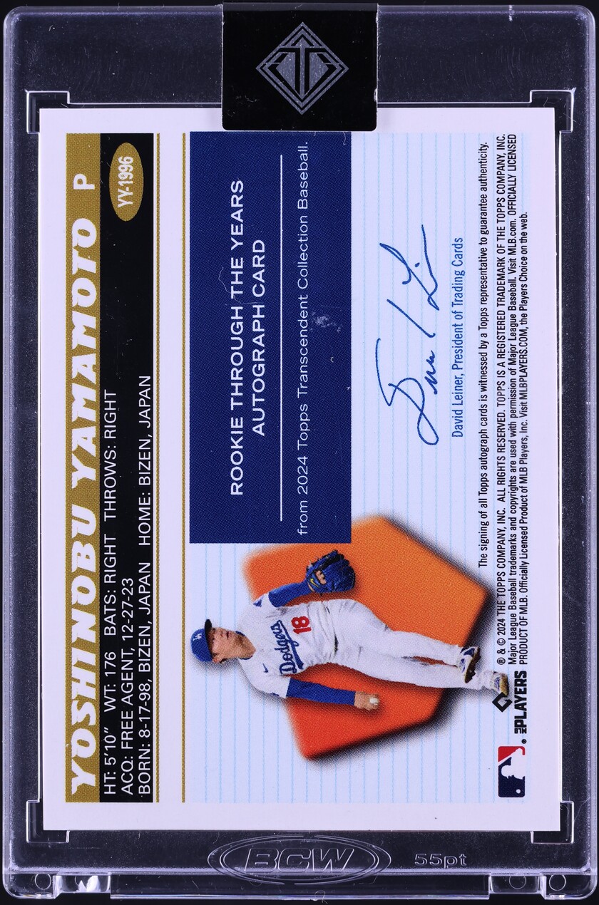 2024 Topps Transcendent Collection Through Years Yoshinobu