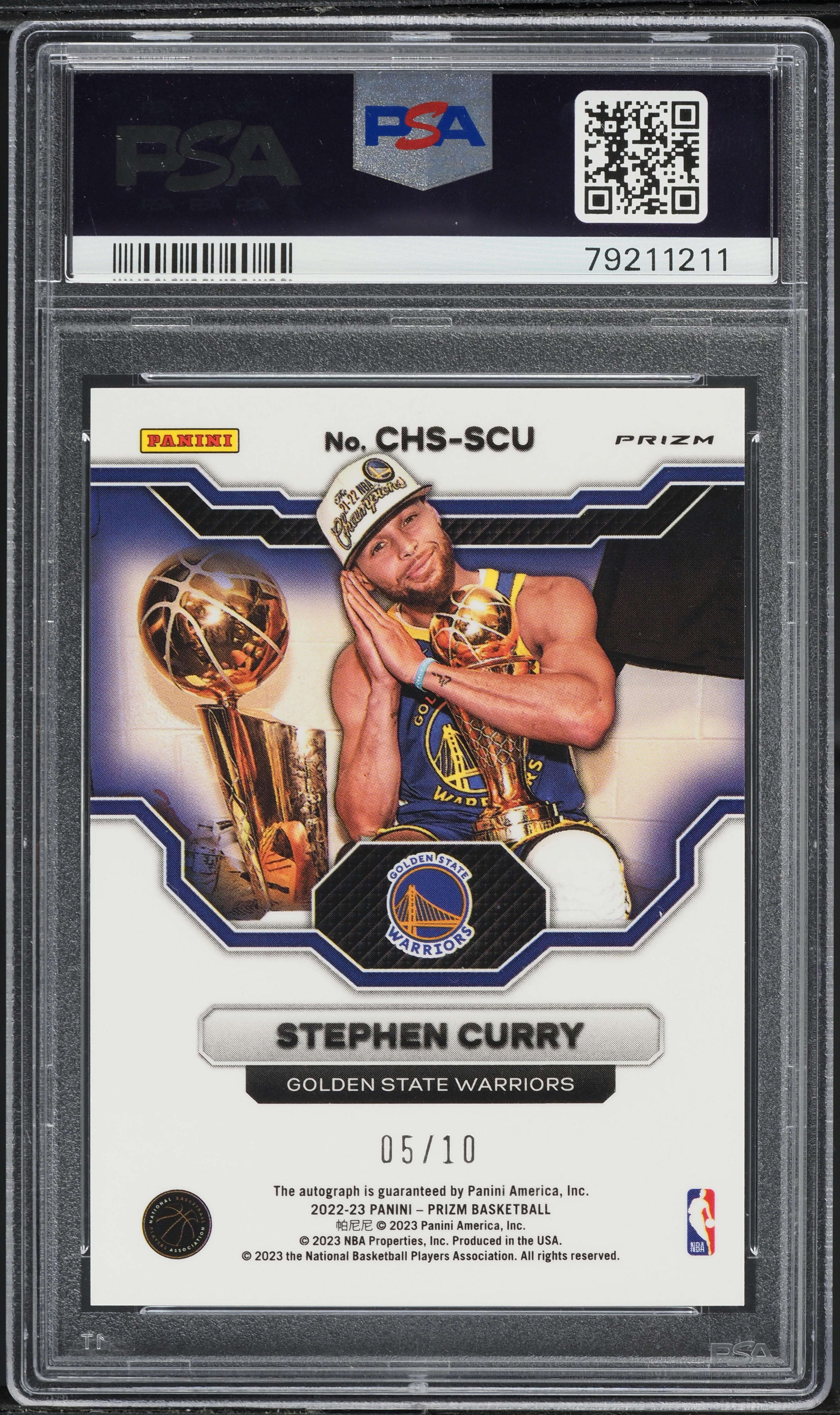 2022 Panini Prizm Champion Premium Set Stephen Curry AUTO /10 #CHS