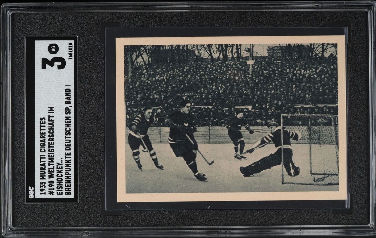 1935 Muratti Brennpunkte Deutschen Band I Weltmeisterschaft Eishockey #190 SGC 3