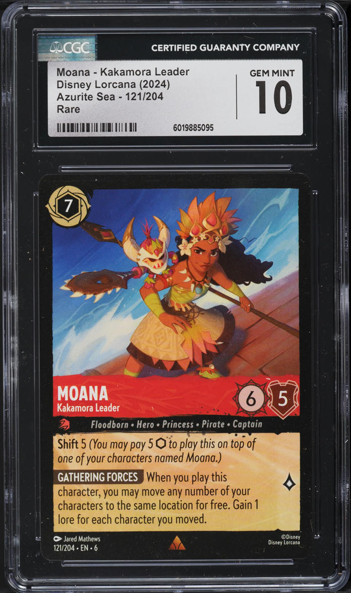2024 Disney Lorcana Azurite Sea Moana Kakamora Leader #121 CGC 10