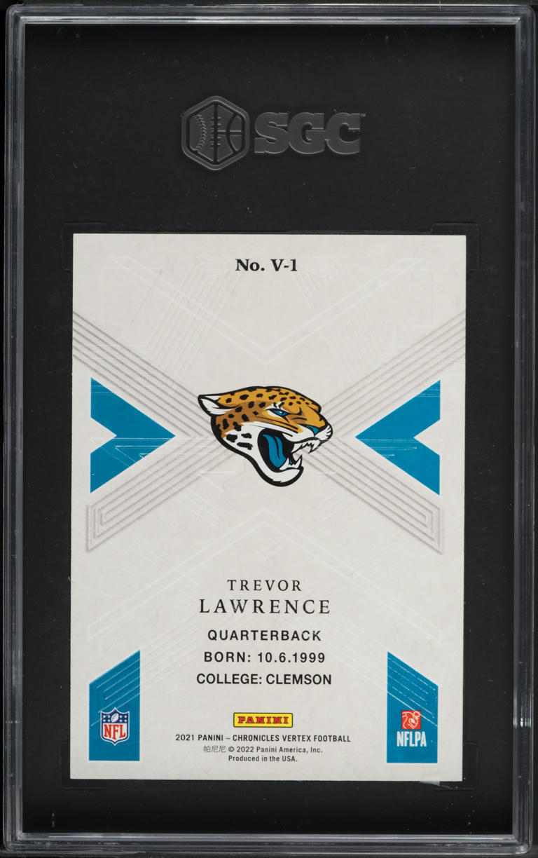 2021 Panini Chronicles Vertex Trevor Lawrence ROOKIE #V-1 SGC 10 GEM MINT