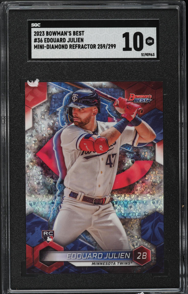 2023 Bowman's Best Mini-Diamond Refractor Edouard Julien ROOKIE /299 #36 SGC 10