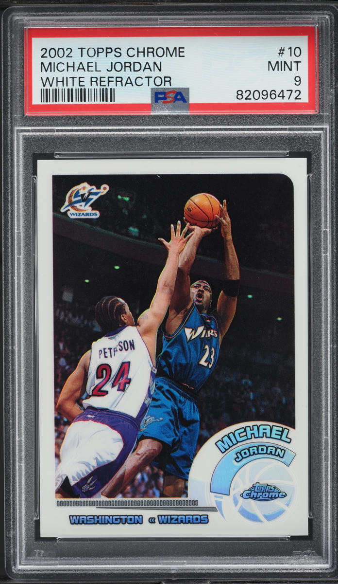 2002 Topps Chrome White Refractor Michael Jordan /249 #10 PSA 9 MINT