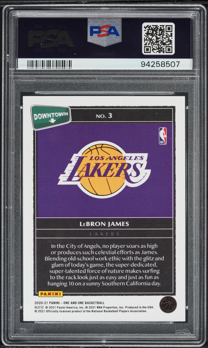 Dr. スランプ 50周年記念カード #3 Gem Mint 10 2020 Panini One And One Downtown LeBron James #3 PSA 10 GEM MINT