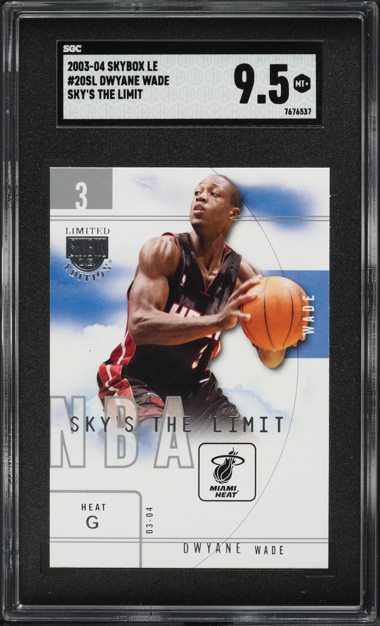 2003 Skybox LE Sky's The Limit Dwyane Wade ROOKIE #20SL SGC 9.5 MINT+