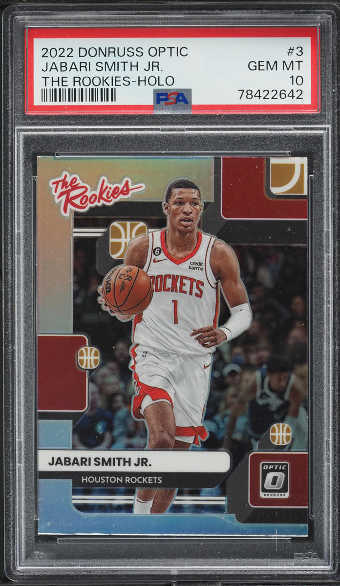 2022 Donruss Optic Holo Jabari Smith Jr. ROOKIE #3 PSA 10 GEM MINT