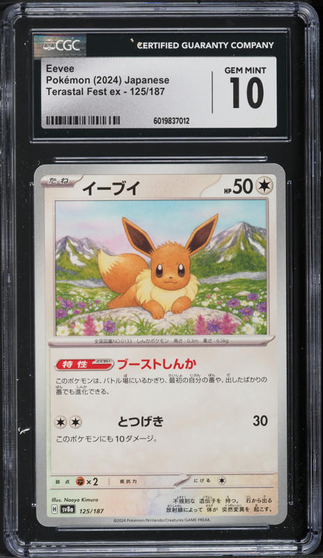 2024 Pokemon Japanese SV Terastal Fest ex Eevee #125 CGC 10 GEM MINT