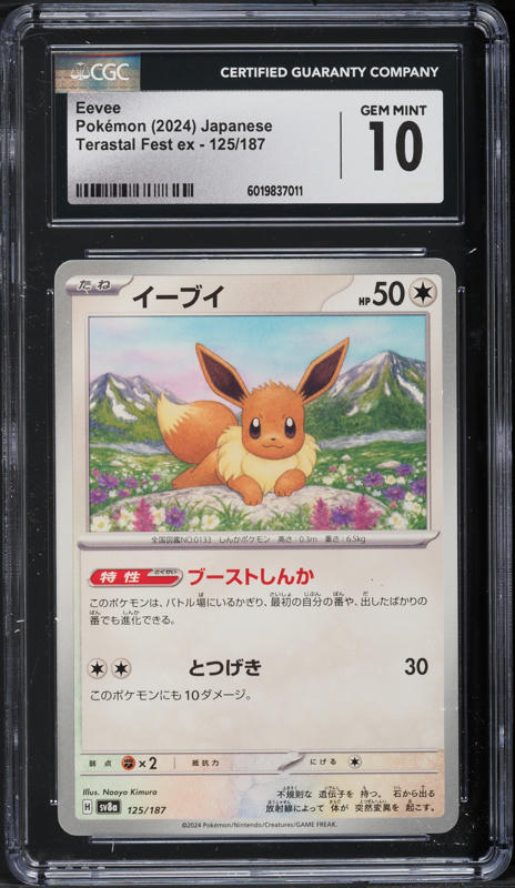 2024 Pokemon Japanese SV Terastal Fest ex Eevee #125 CGC 10 GEM MINT