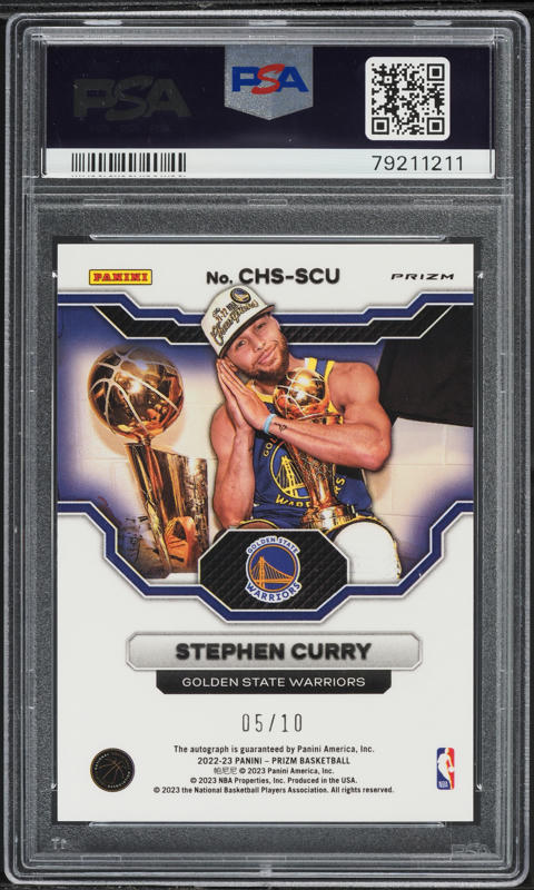 2022 Panini Prizm Champion Premium Set Stephen Curry AUTO /10 #CHS