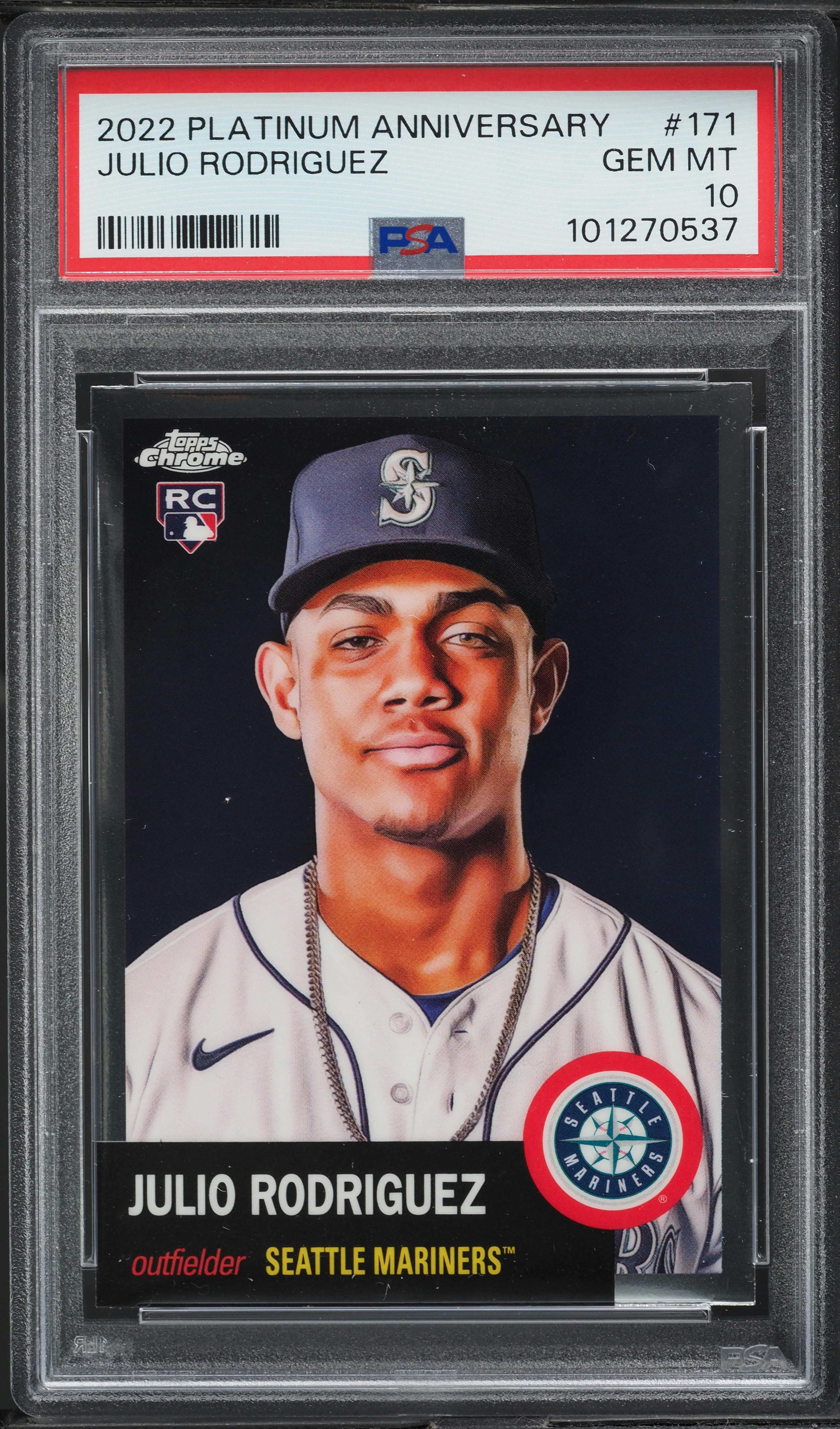 2022 Topps Chrome Platinum Anniversary Julio Rodriguez ROOKIE #171