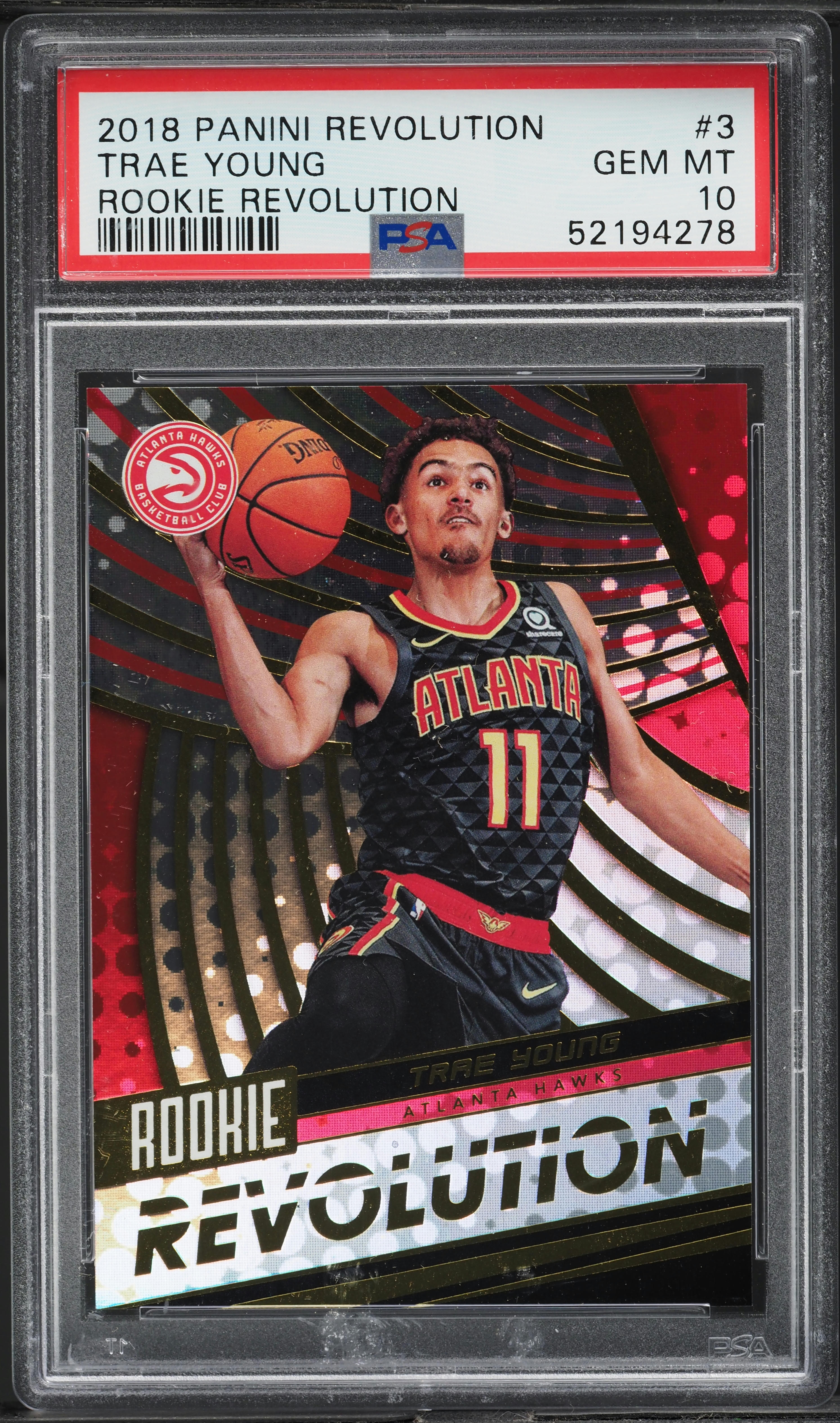 2018 Panini Revolution Trae Young ROOKIE #3 PSA 10 GEM MINT on