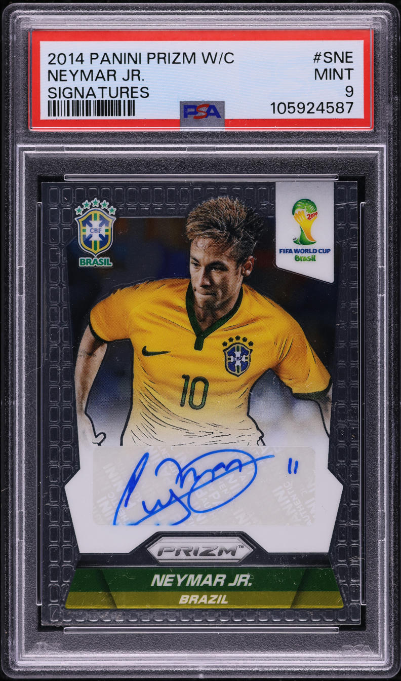 2014 Panini Prizm World Cup Neymar Jr. AUTO #S-NE PSA 9 MINT on