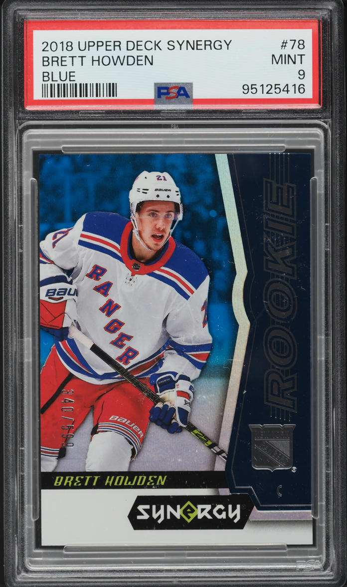 2018 Upper Deck Synergy Blue Brett Howden ROOKIE /599 #78 PSA 9 MINT