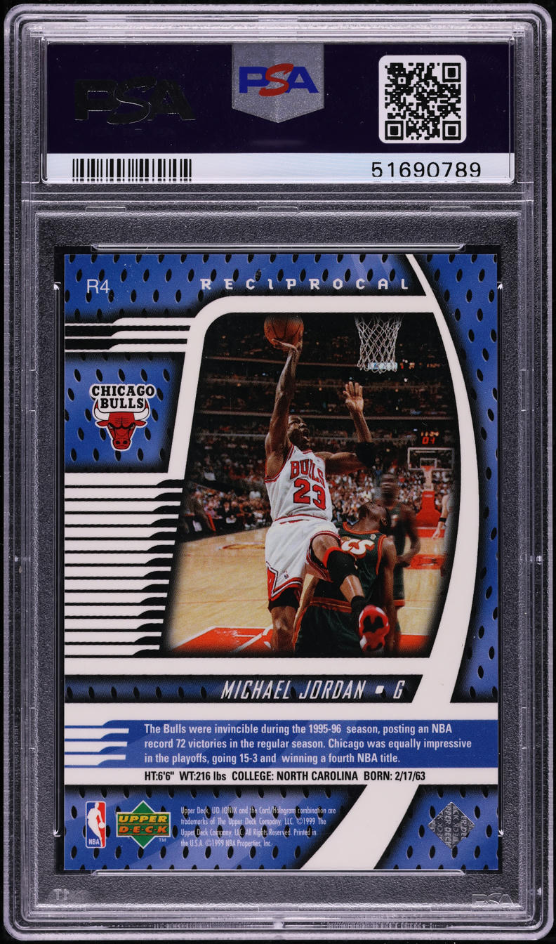 1998 Upper Deck Ionix Reciprocal Michael Jordan /750 #R4 PSA 10 GEM MINT