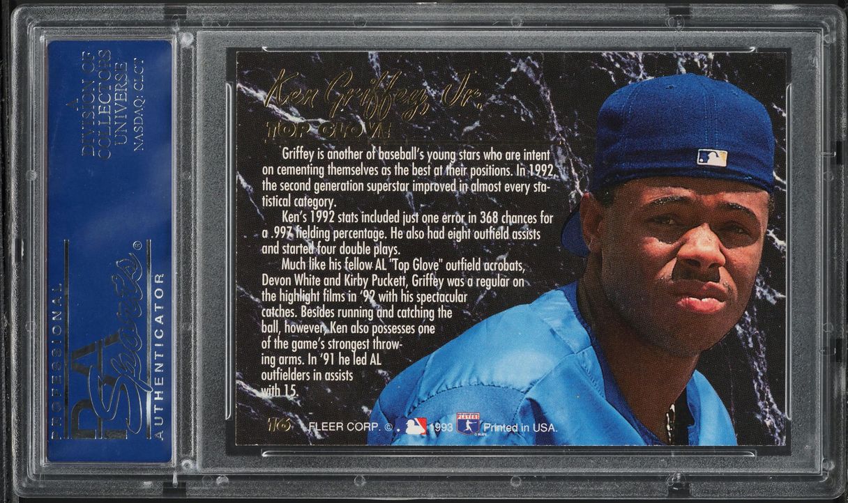 1993 Ultra Award Winners Top Glove Ken Griffey Jr. #16 PSA 10 GEM MINT