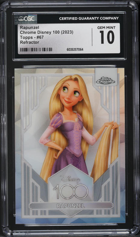 2023 Topps Chrome Disney 100 Purple Refractor Rapunzel /299 #67