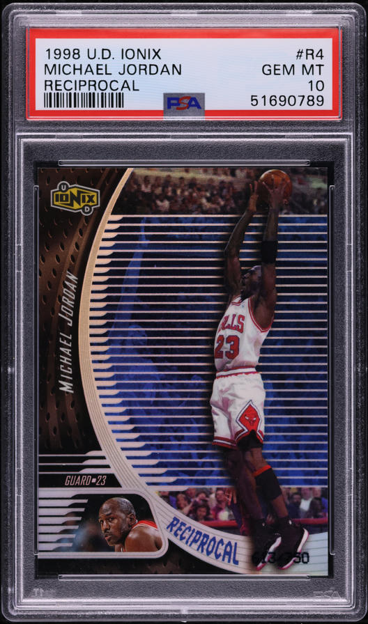 1998 Upper Deck Ionix Reciprocal Michael Jordan /750 #R4 PSA 10