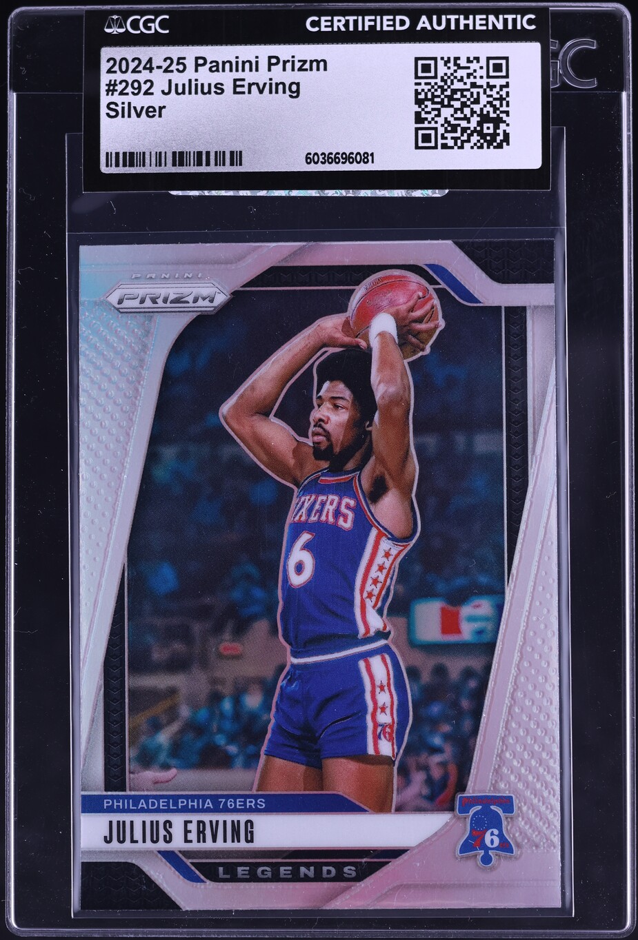 2024 Panini Prizm Silver Julius Erving #292 CGC AUTH