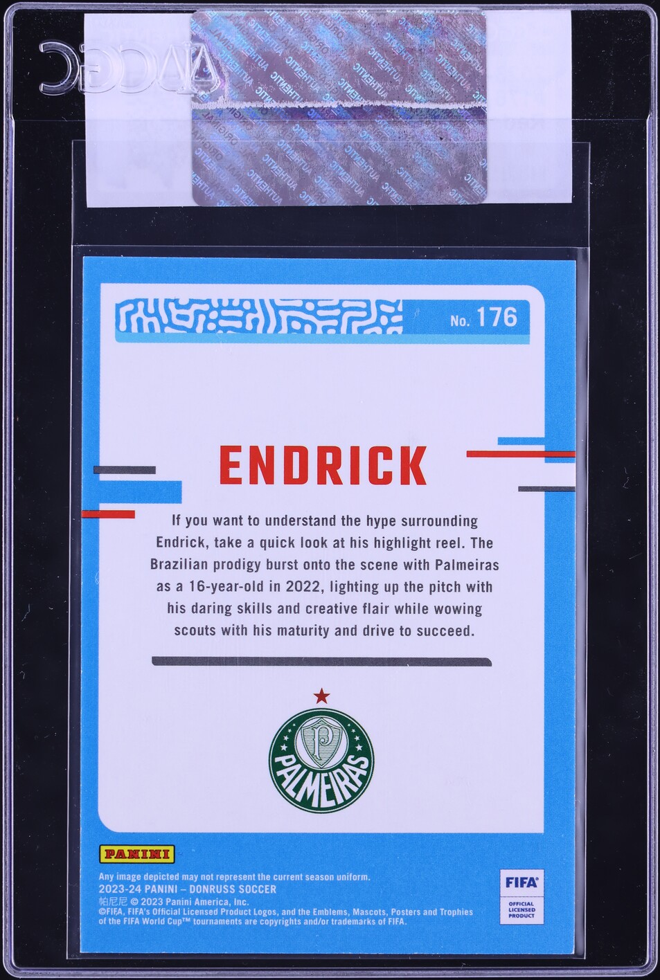 2023 Donruss Red Endrick ROOKIE /99 #176 CGC AUTH
