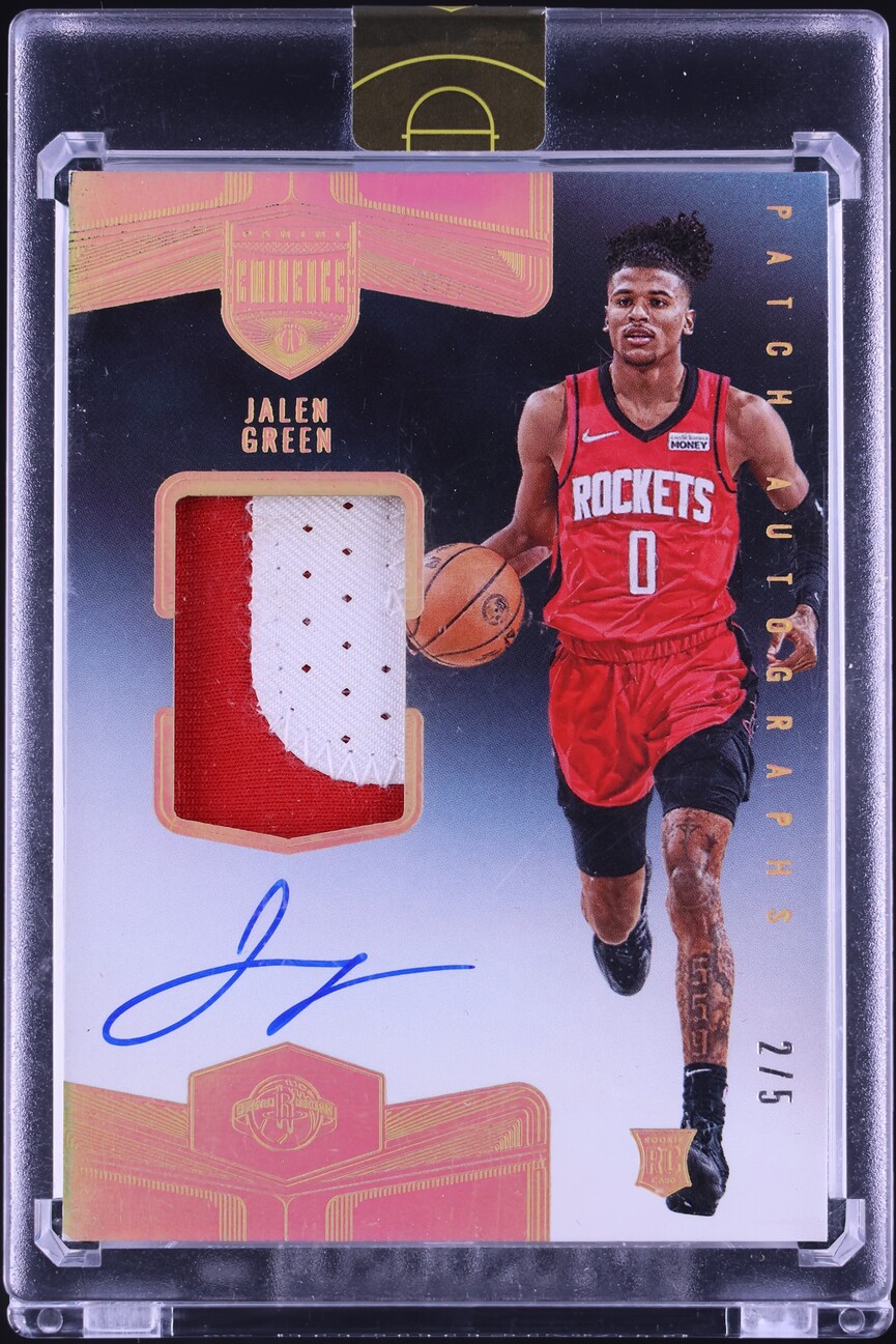 2021 Panini Eminence Gold Jalen Green ROOKIE PATCH AUTO /5 #PAU