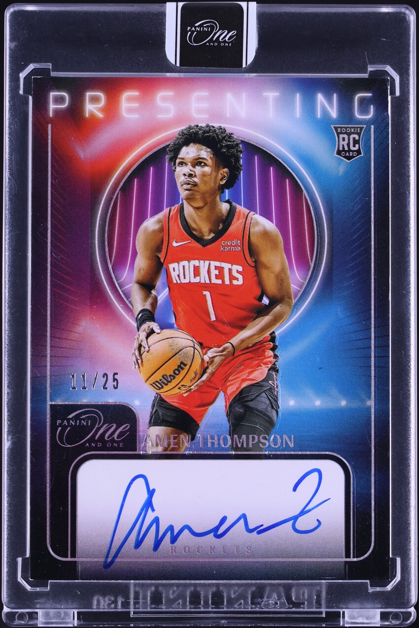 2023 Panini One And One Presenting Amen Thompson ROOKIE AUTO /25 