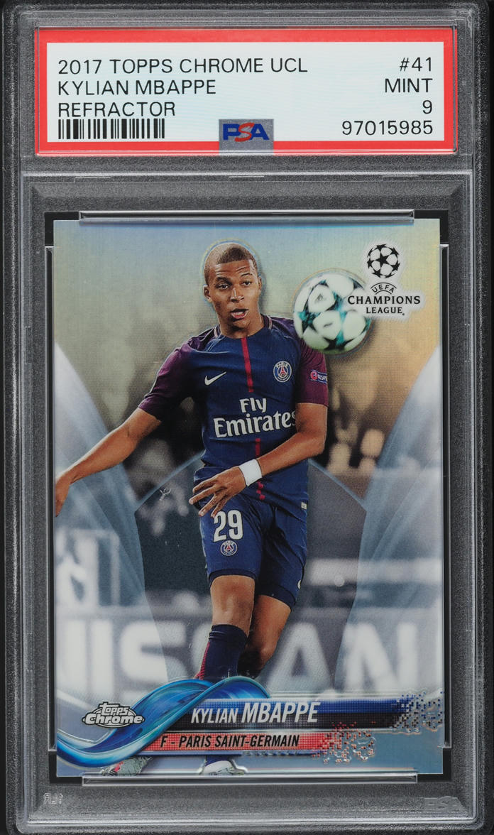 2017 Topps Chrome UEFA Champions League Kylian Mbappe Refractor